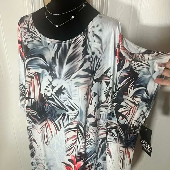 Flowered Patterned Long Dress with Pockets by Taffi (E8) - Picture 4 of 5